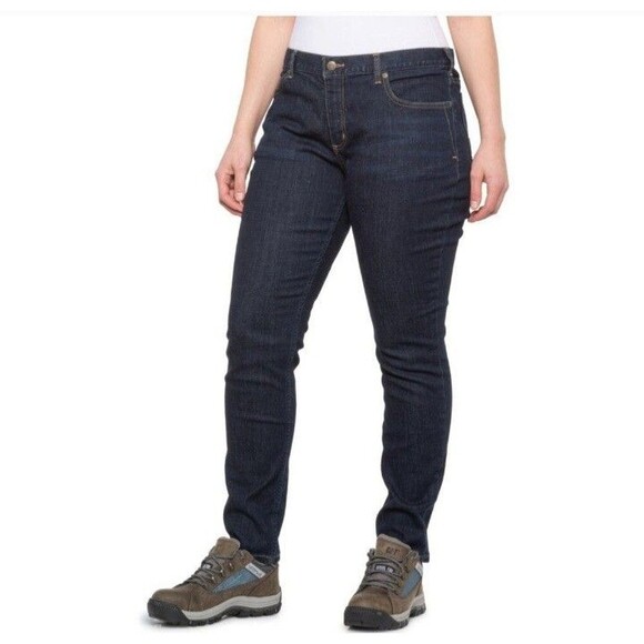 Carhartt Jeans NWT Size 16 Regular Women’s Slim Fit Skinny Leg Blue Jeans - Picture 1 of 11